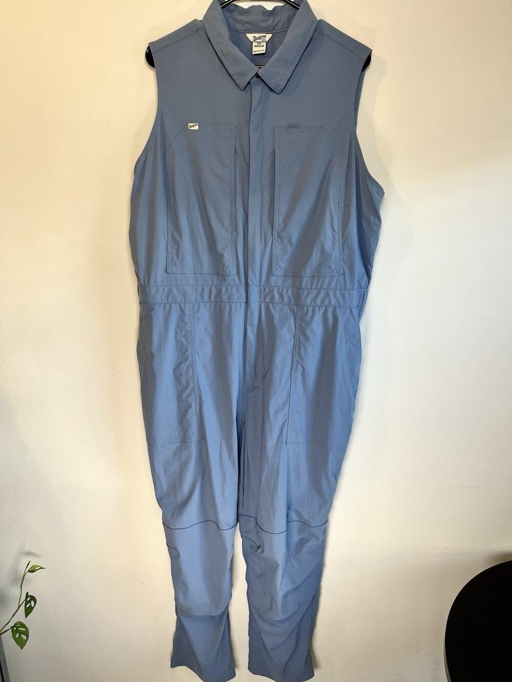 Duluth Trading Heirloom Gardening Sleeveless Coveralls Utility Jumpsuit Blue XXL